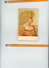 circa 1910 postcard Real Hair Beautiful Blonde Edwardian Woman picture