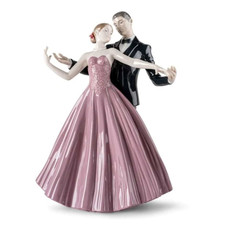 Lladro 01009709 Anniversary Waltz Dancing Couple Porcelain Figurine Sculpture picture