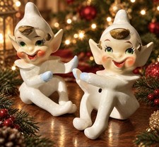 Rare Pixie Vintage MCM Fairyland Import Japan Pearlized Figurines Cuties picture