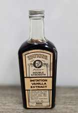 Vintage 1960s Watkins Imitation Vanilla Extract 11 oz Glass Bottle New Sealed picture