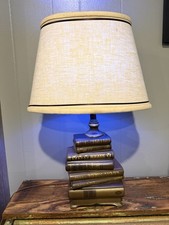 Vintage 1970's Book Stack Table Lamp. picture