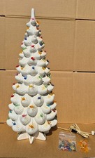 Vintage Atlantic Mold 31.5” Ceramic White Christmas Tree picture