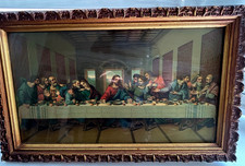 The Last Supper Framed Vintage Print Religious Christian picture