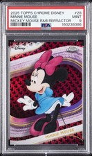 2025 TOPPS CHROME DISNEY #28 MINNIE MOUSE 2/28 PSA 9 picture