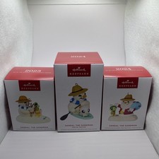 Hallmark Keepsake Ornaments Sandal the Sandman Snowman Series BUNDLE OF 3 picture