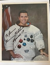 Harrison Schmitt 8x10 Photo Signed - NASA Portrait - PSA/DNA Graded 9 with LOA picture