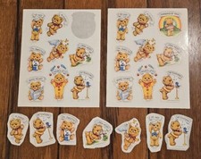 Vintage 1981 Hallmark Stickers Friendship Bears Collectible Scrapbook 2 Sheets picture