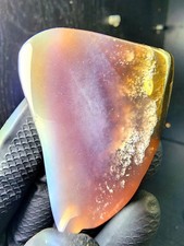 Exceptionally Beautiful Polished Uranyl-Activated Purple Chalcedony 2.30oz picture