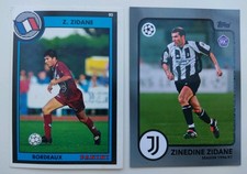 VERY RARE ROOKIE ZINEDINE ZIDANE PANINI 93 BORDEAUX TOPPS 96 JUVENTUS 2 CARDS picture