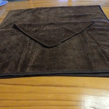 VTG JC Penney Bath Towel & Wash Cloth Chocolate Brown Geo Design NOS picture