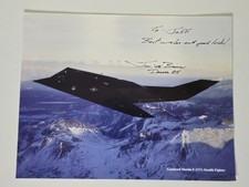 James JB Brown III Signed F-117A Nighthawk Photo Dragon 05 Skunk Works Classic picture