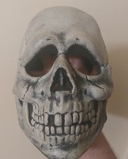 VINTAGE RARE FULL HEAD 1967 DON POST STUDIOS CLASSIC HALLOWEEN VINYL SKULL MASK picture