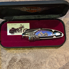 Harley-Davidson FLSTS Heritage Springer 1997 Pocketknife, Tin Case, Drop Pt picture
