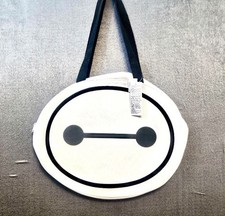 Official 💯 Original Disneyland Big Hero 6 Baymax Large Face Canvas Tote Bag New picture