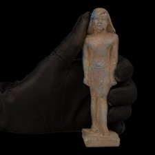Rare Ancient Egyptian People Pharaonic King Statue Antique Mythology BC picture