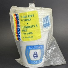 Molson Vintage Beer Cups Lot of 10, White 12oz Plastic Brewery Drinkware picture