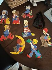 Large Lot Of Mertens Kunst Fairytale Wooden Wall Decor picture