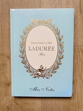 [Rare/Unopened] Laduree Classic Design Notebook with Bookmark Gold Light Blue picture