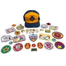 Vintage 70s Boy Scout Cub Patch Pin Lot Harding Area Council Ohio Chief Tarhe picture