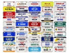 🚲Kate’s Plates: Vintage 1990 Honeycomb Mini License Plates Bike Tags🚲 picture