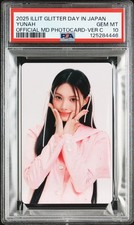 2025 ILLIT GLITTER DAY IN JAPAN OFFICIAL MERCHANDISE PHOTOCARDS YUNAH PSA 10 picture
