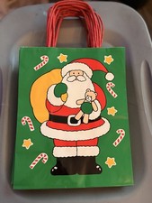 Lot of 7 Vintage 1992 Jeanmarie Christmas Gift Bags Santa Claus Teddy Bear Retro picture