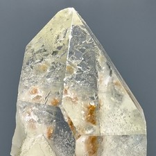 RARE Yellow Sulphur Record Keeper Optical Colombian Lemurian Quartz Crystal picture