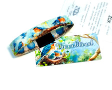 ZOX **UNCONDITIONAL* Silver Medium Single Wristband w/Card ROBIN RED BREAST picture