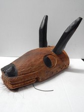 ANTIQUE c1890-1920s NW COAST ALASKA INDIAN ARTICULATED DEER MASK - XLNT picture