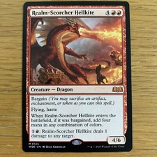 Realm-Scorcher Hellkite ~ Wilds of Eldraine [ NM ] [ Magic MTG ] Mythic Card picture