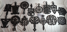 Vintage Cast Iron Trivet Lot of 15 JZH Virginia Metalcrafters Williamsburg 1950s picture