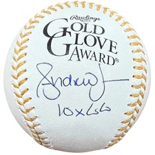 Andruw Jones 10x GG Autographed Official Major League Gold Glove Baseball - JSA picture