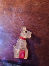 Vintage Art Deco Lucite Scottish Terrier Brooch picture