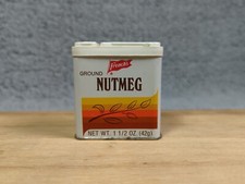 VINTAGE FRENCH'S SPICE TIN 1980's NUTMEG 1 1/2 Retro picture