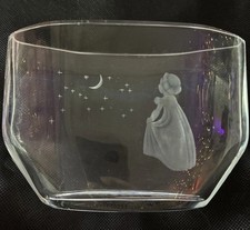 Orrefors Wish to the Moon Crystal Vase by Swedish Edvin Ohrstrom Engraved Signed picture