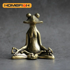 1pc Solid Copper Frog Incense Holder Retro Zen Tea Pet Home Desktop Ornament New picture