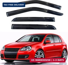 Rain Guards Fit for 2004-2009 Volkswagen Golf, Out-Channel Window Visors Ven picture