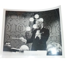 Vintage Maestro Pressman Conductor Orchestra Black White Glossy Photo 5x6.5 picture