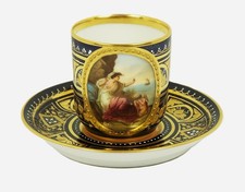 Antique Royal Vienna Demitasse Tea Cup Ariadne Portrait Signed Friedrich Riemer picture