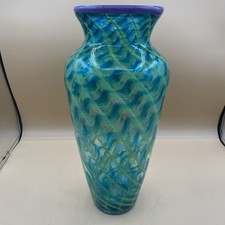 Beautiful Garcia Art Glass Vase 24-model #2322-13 3/4 Tall picture