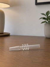 Tobacco Straw Tip W/ Rings | Quartz | 10mm picture