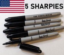 5x Donald Trump Sharpie Pen Autograph Signature White House Sharpies Marker picture