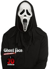 Fun World Ghost Face Adult 30th Anniversary Movie Mask, One Size Fits Most, NEW picture