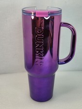 Dunkin Donuts Limited Edition 40oz Chrome Ombre Travel Cup. LNWOT picture