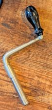 ANTIQUE SILVERTONE PHONOGRAPH WIND UP CRANK HANDLE BLACK WOOD GRIP VINTAGE picture
