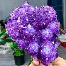 1.72LB Natural Amethyst flower quartz cluster crystal specimen Healing picture