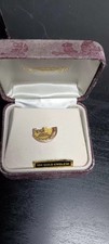 Vtg Federal Express FedEx 10Year Safe Driver 10k Yellow Gold Pin - 10kt EUC picture