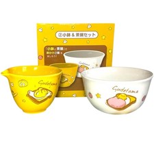 Gudetama Bowls 2pc Set Sanrio Japan San-X Ceramic Atari Kuji picture