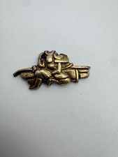 Antique Japanese Menuki Metal Sword Grip Ornament Metalwork Sterling Silver Old picture