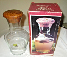 Vintage Gail Sutton Teakwood Covered Carafe Never Used W/Box picture
